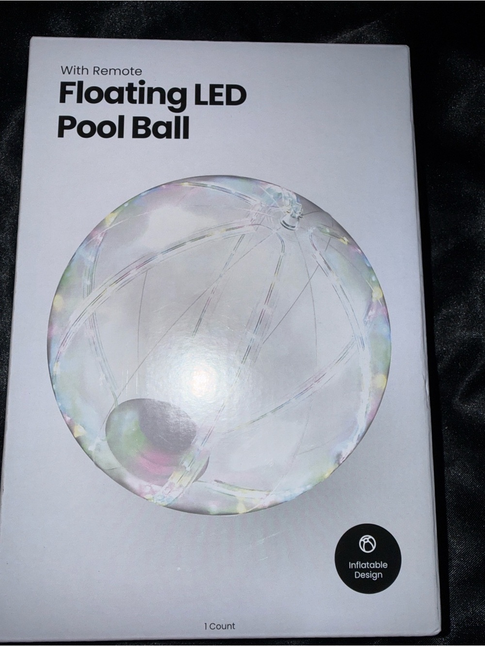 Floating LED Pool Ball - Clear/Iridescent